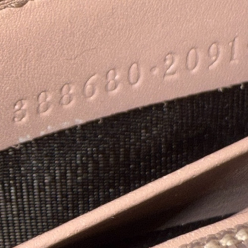 Gucci Guccisima GG Leather Zip Around Wallet Blush Pink Zippy Continental Bow - Picture 15 of 16